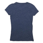 ABERCROMBIE & FITCH Womens Blue A&F 1892 Graphic T-Shirt S Short Sleeve Crew