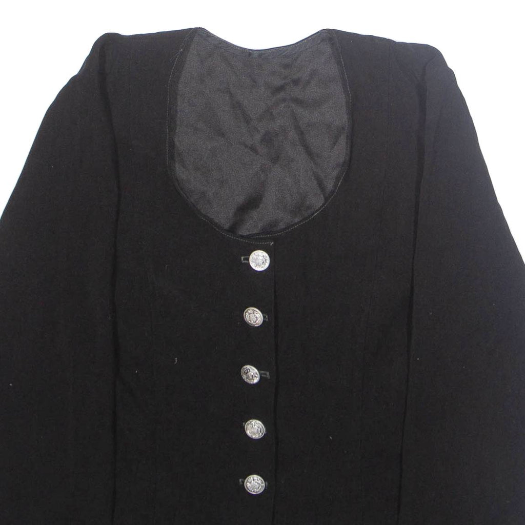 Womens Blazer Jacket Black Velvet M