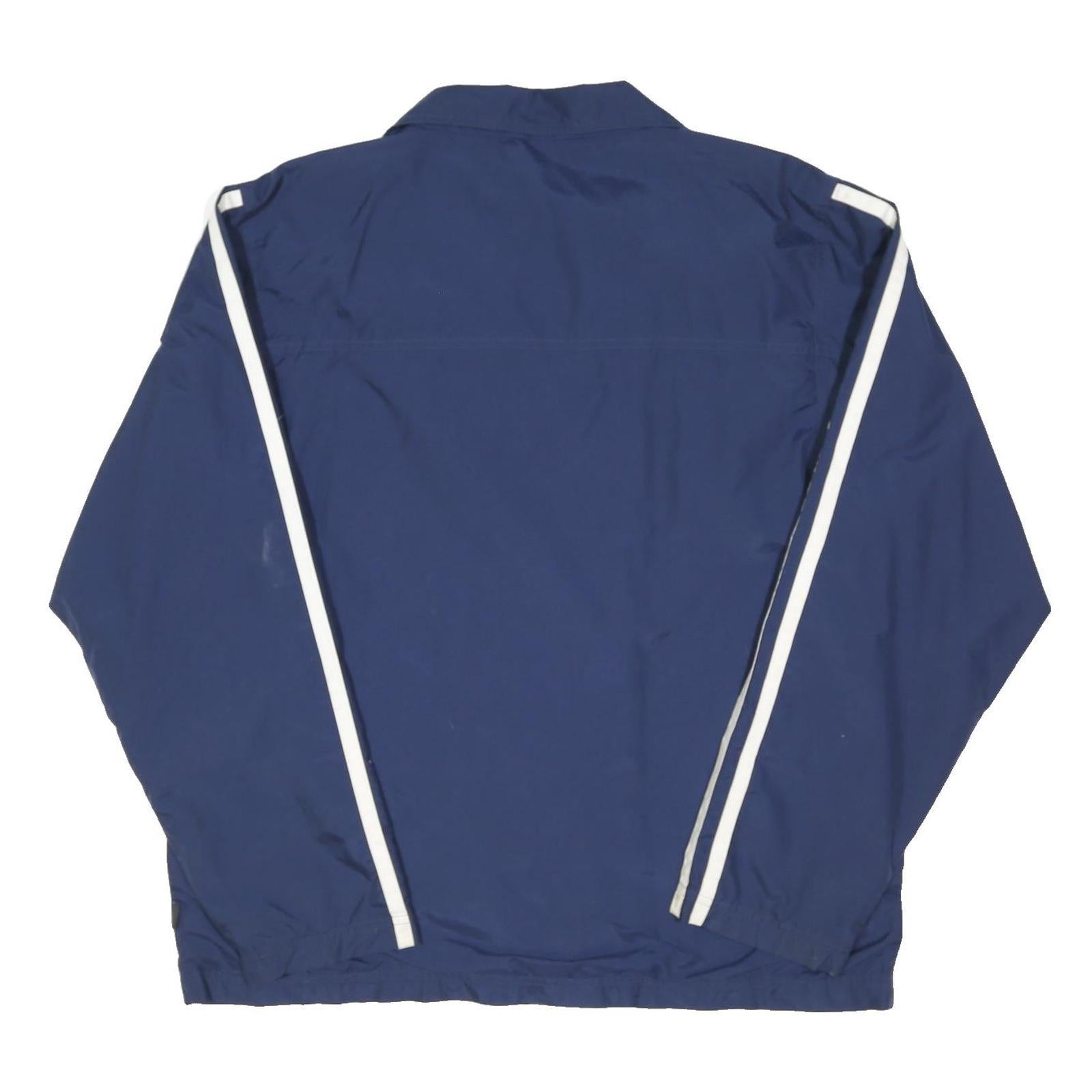 NIKE Mens Blue Jacket M Polyester Blend Plain Zip Lightweight Sport Casual