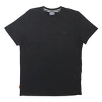 SUPERDRY Mens Black Graphic T-Shirt XL Short Sleeve Crew Neck Cotton Blend