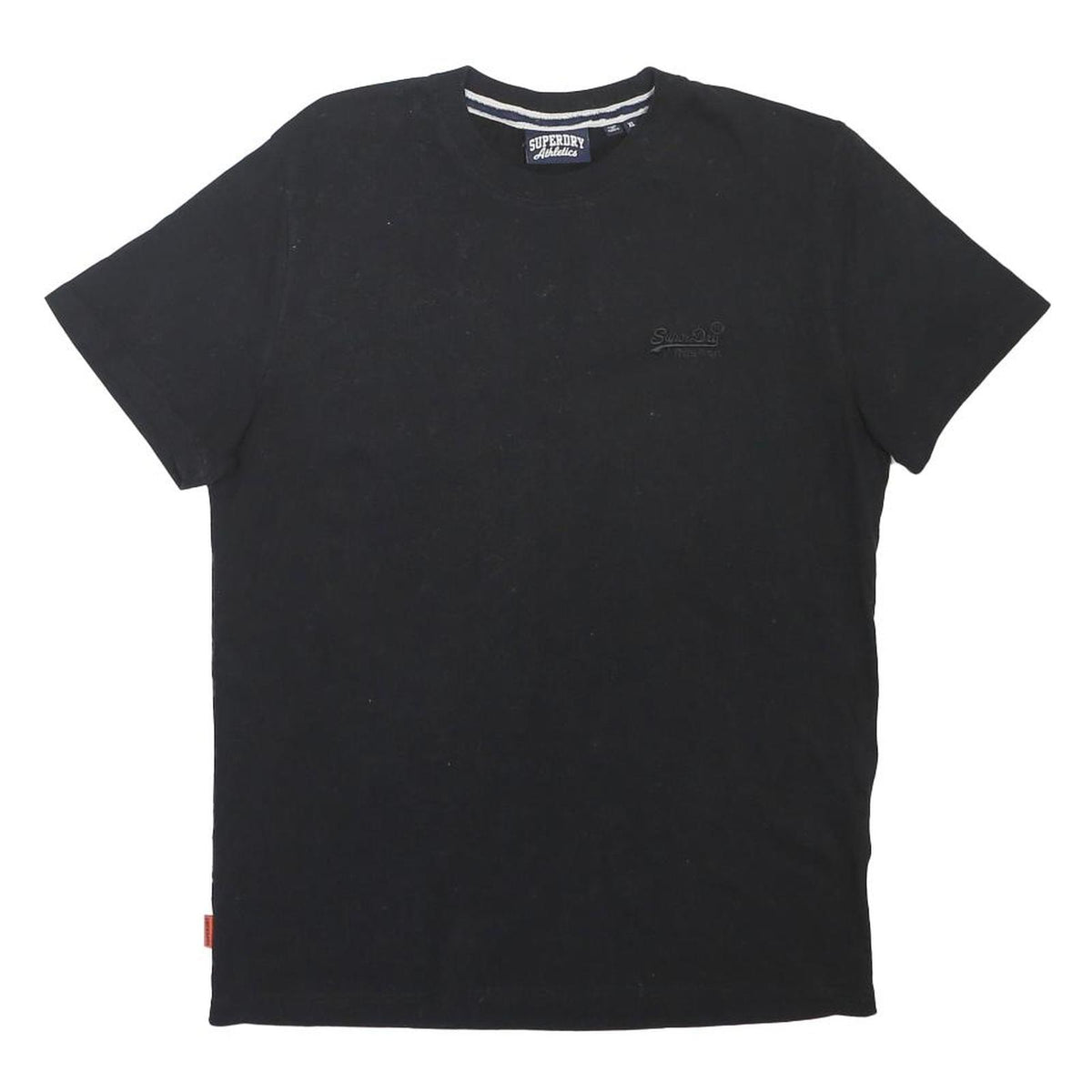SUPERDRY Mens Black Graphic T-Shirt XL Short Sleeve Crew Neck Cotton Blend