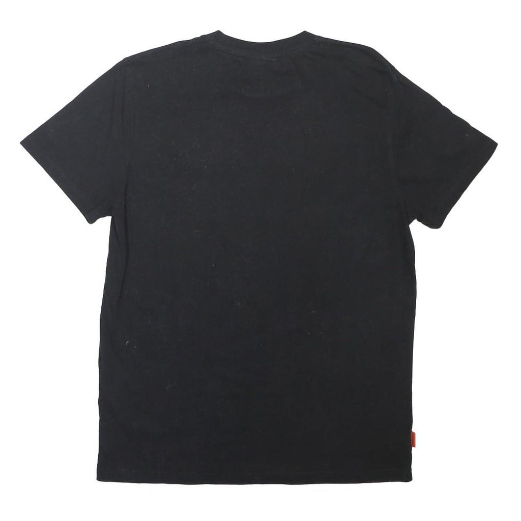 SUPERDRY Mens Black Graphic T-Shirt XL Short Sleeve Crew Neck Cotton Blend
