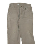 CARHARTT Womens Regular Fit Beige Cotton Blend Trousers W34 L30 Workwear Zip