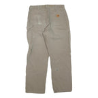 CARHARTT Womens Regular Fit Beige Cotton Blend Trousers W34 L30 Workwear Zip