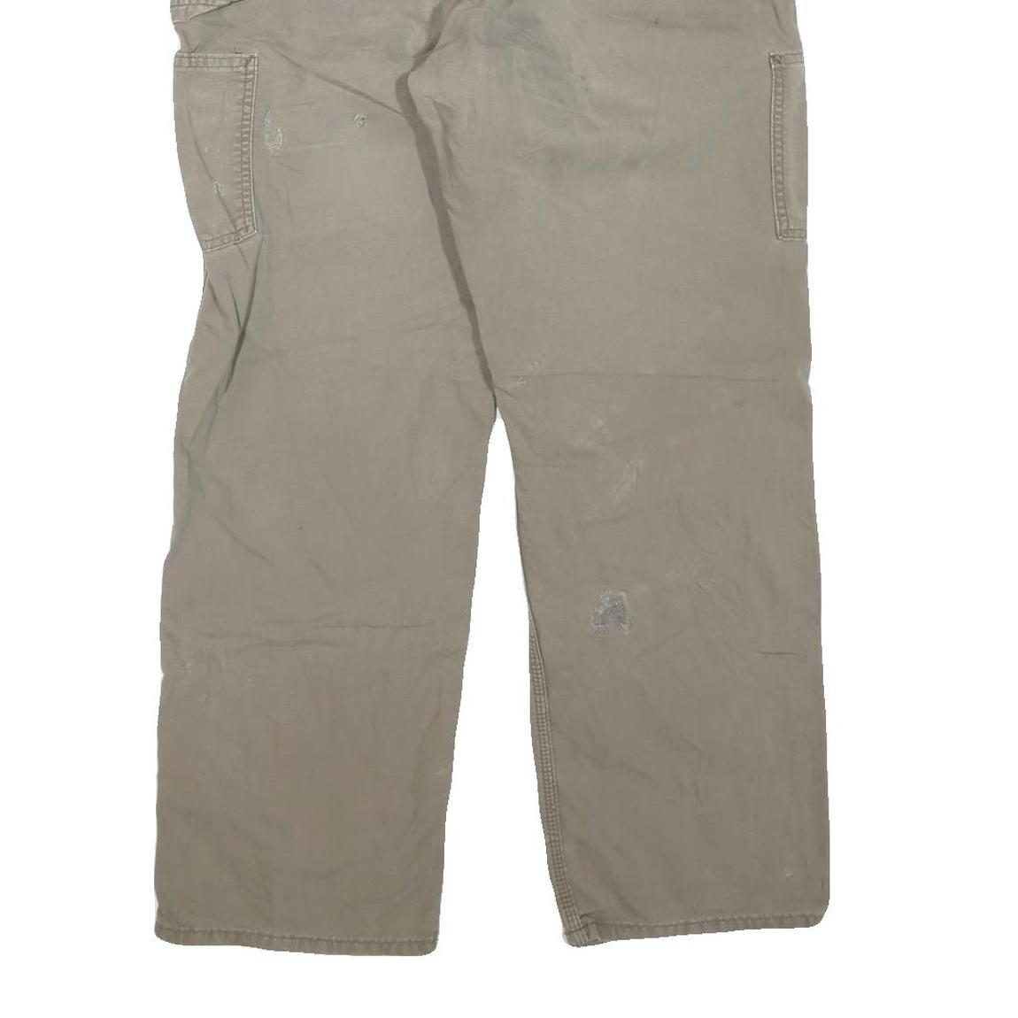 CARHARTT Womens Regular Fit Beige Cotton Blend Trousers W34 L30 Workwear Zip