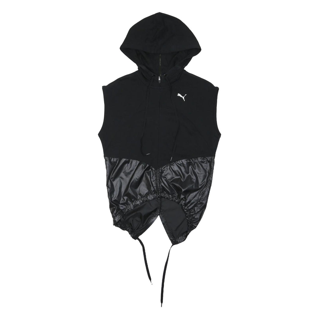 PUMA Womens Black Sleeveless Hoodie XS Polyester Blend Gym Activewear