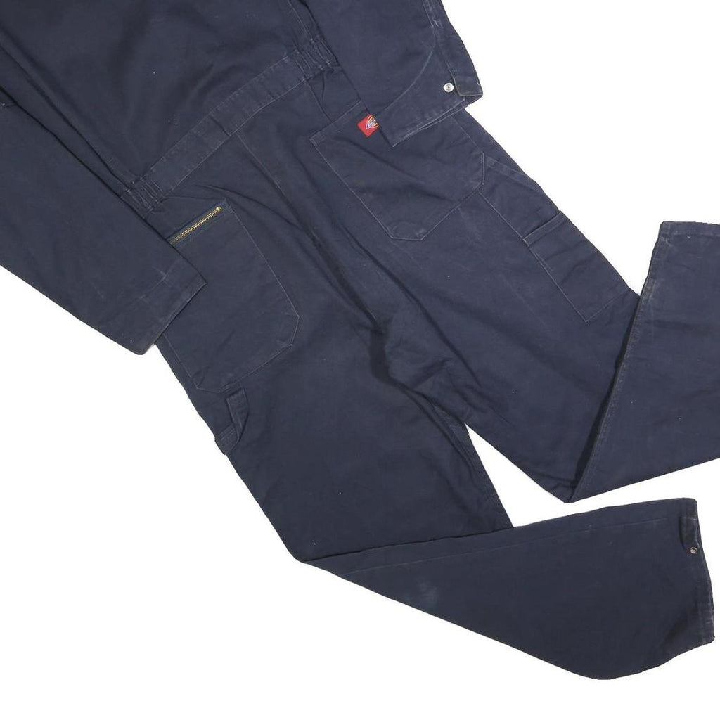 DICKIES Mens Blue Dungarees Regular Cotton Blend Plain Size L W36 L30 Workwear