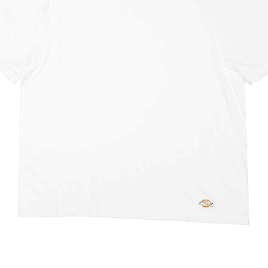 DICKIES Mens White Classic T-Shirt L Short Sleeve Crew Neck Plain Essential