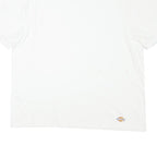 DICKIES Mens White Classic T-Shirt L Short Sleeve Crew Neck Plain Essential