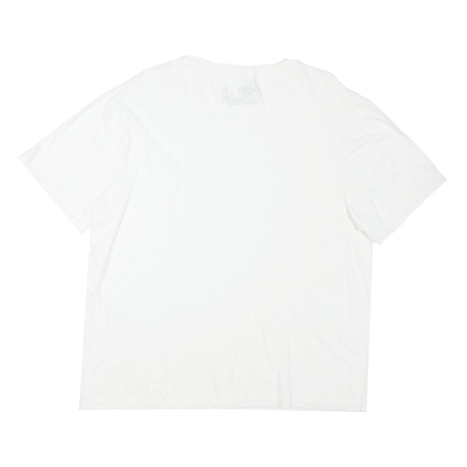 DICKIES Mens White Classic T-Shirt L Short Sleeve Crew Neck Plain Essential