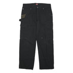 WRANGLER Mens Black Regular Fit Cargo Trousers W34 L30 Workwear Utility Pants