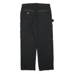 WRANGLER Mens Black Regular Fit Cargo Trousers W34 L30 Workwear Utility Pants