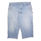 CARHARTT Mens Relaxed Blue Denim Light W44 L23 Workwear Zip Shorts