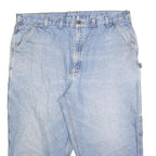 CARHARTT Mens Relaxed Blue Denim Light W44 L23 Workwear Zip Shorts