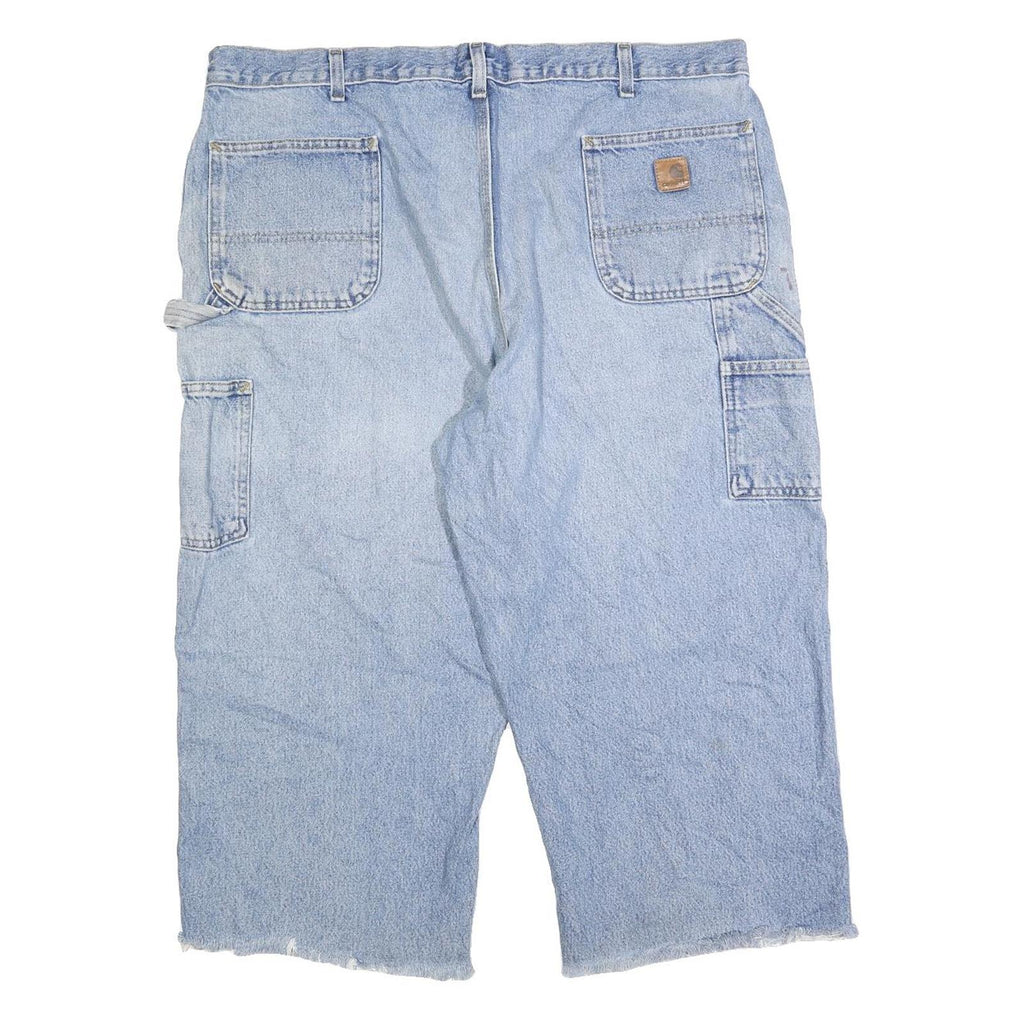 CARHARTT Mens Relaxed Blue Denim Light W44 L23 Workwear Zip Shorts