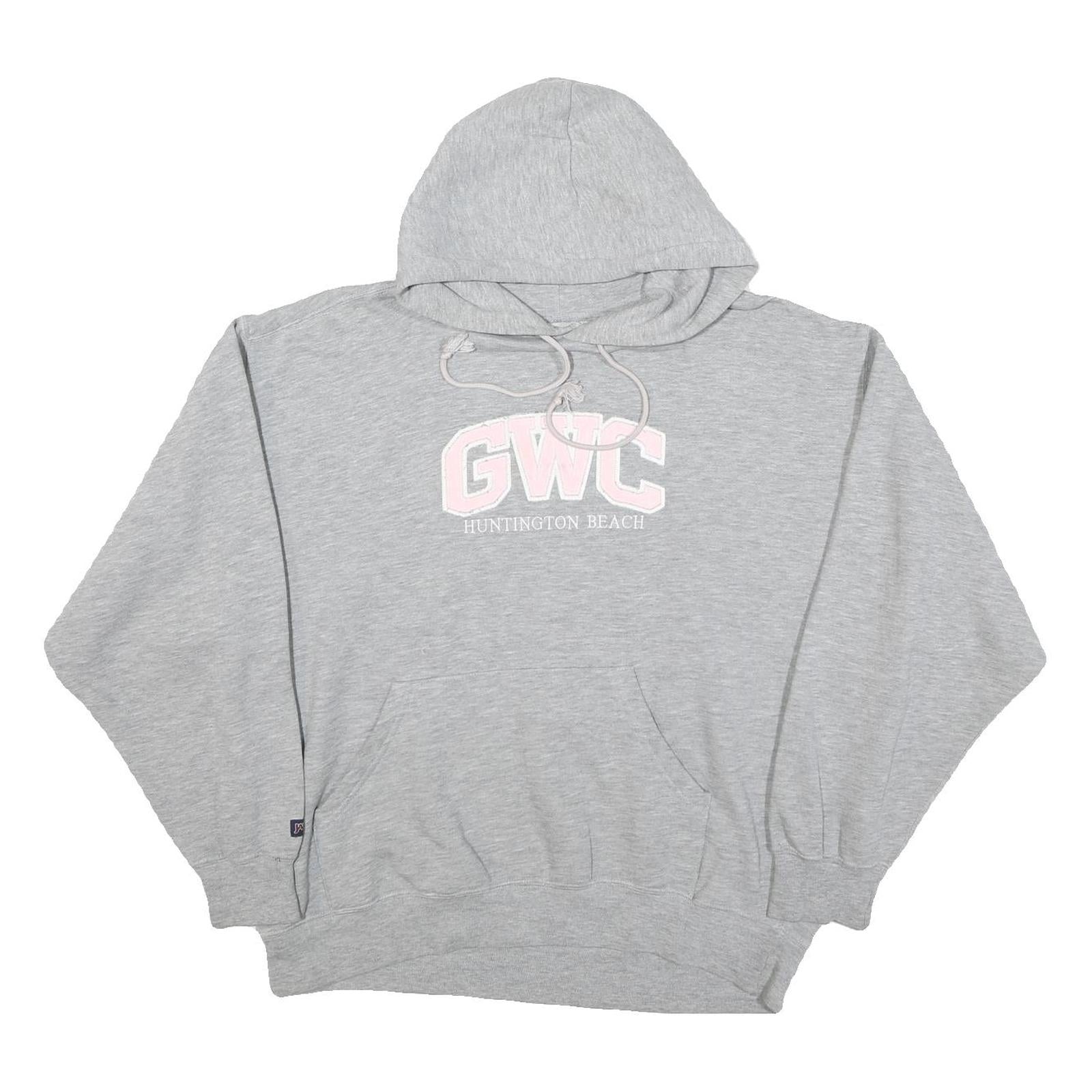 JANSPORT Womens Grey GWC Huntington Beach Pullover Hoodie L Cotton Blend Casual