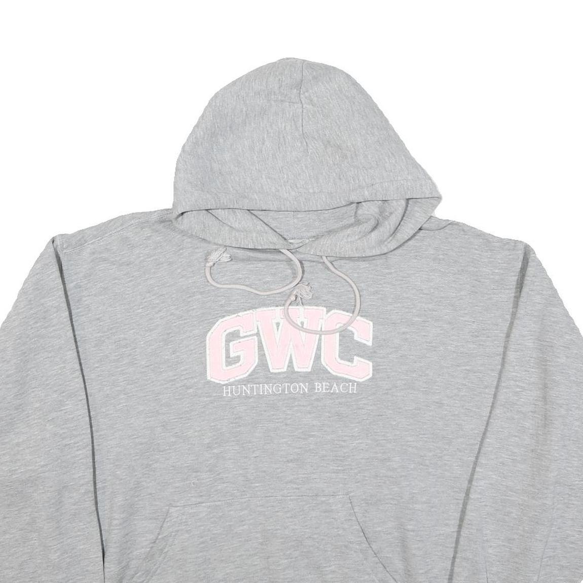 JANSPORT Womens Grey GWC Huntington Beach Pullover Hoodie L Cotton Blend Casual