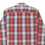 WRANGLER Mens Red & Grey Check Shirt M Classic Western Long Sleeve Button