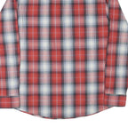 WRANGLER Mens Red & Grey Check Shirt M Classic Western Long Sleeve Button