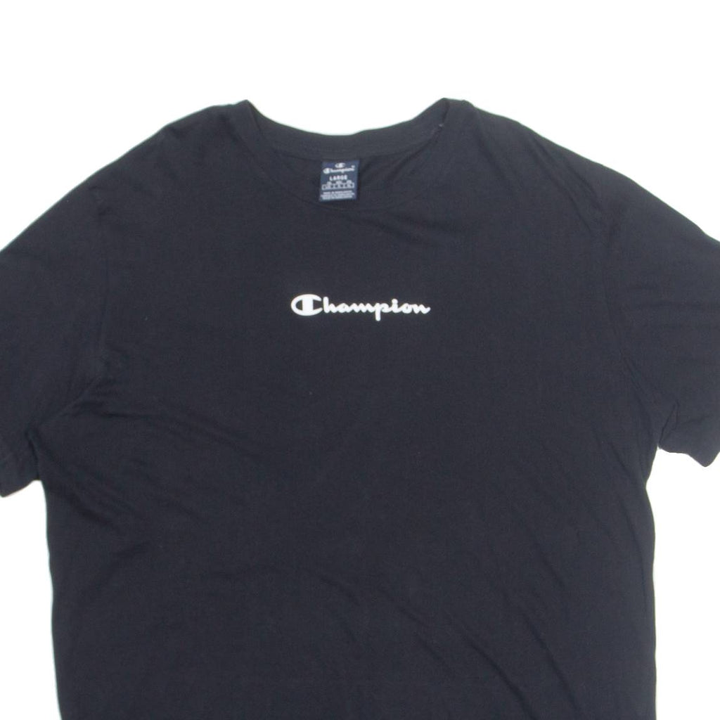 CHAMPION Mens T-Shirt Black L