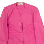 WEINBERG Womens Blazer Jacket Pink Wool M