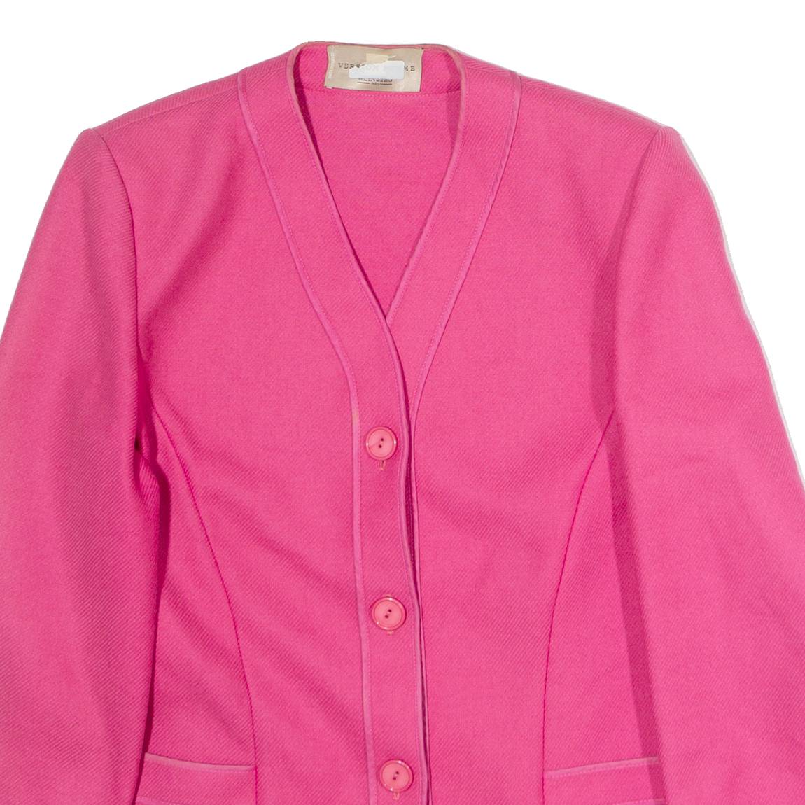 WEINBERG Womens Blazer Jacket Pink Wool M