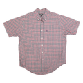 RALPH LAUREN POLO JEANS COMPANY Mens Red Blue Check Shirt L Casual Cotton Button