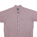 RALPH LAUREN POLO JEANS COMPANY Mens Red Blue Check Shirt L Casual Cotton Button