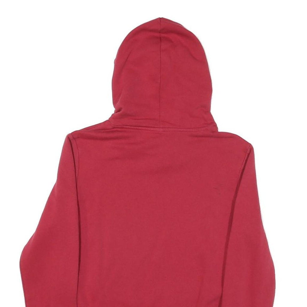 ADIDAS Womens Red Hoodie M Cotton Blend Casual Pullover Sweatshirt