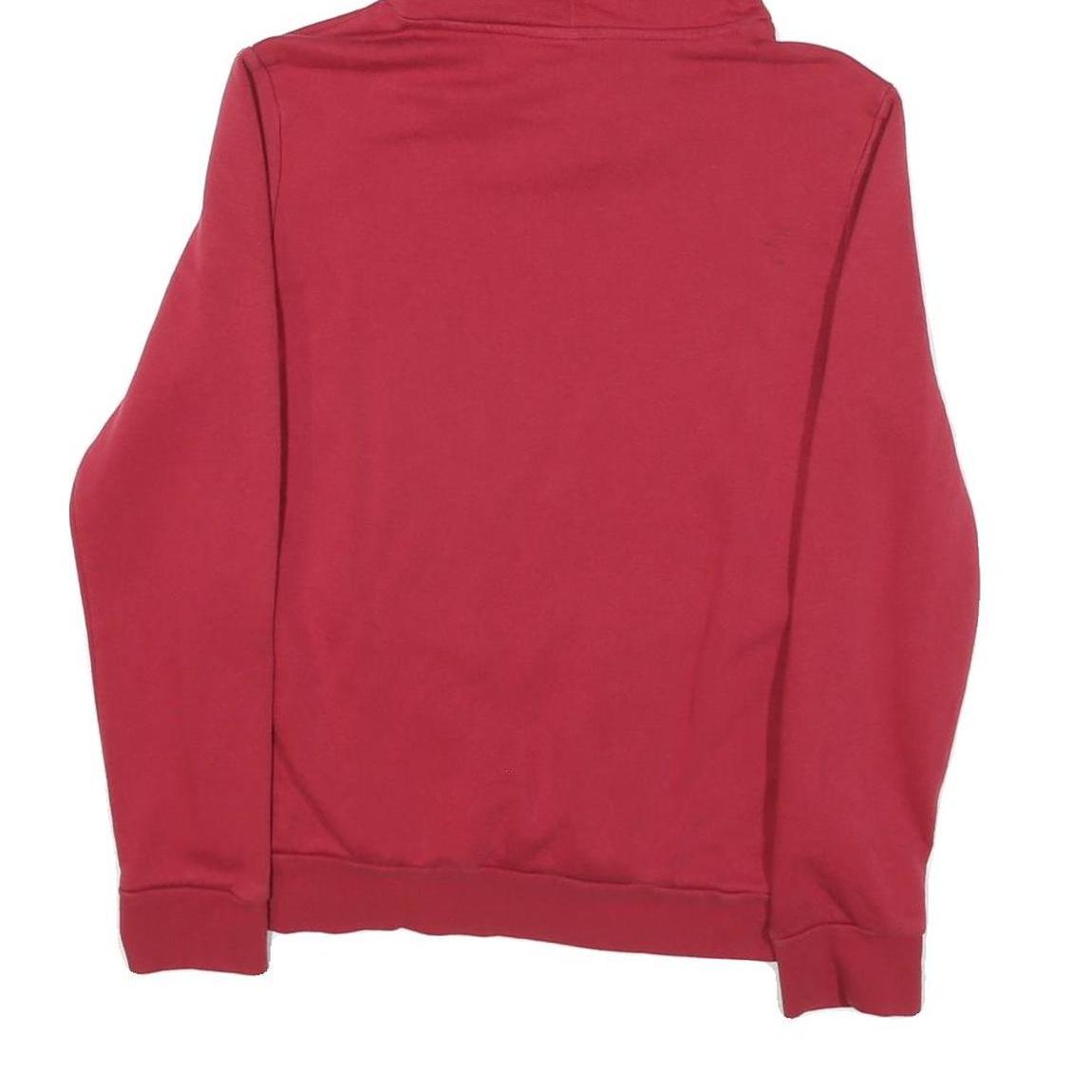 ADIDAS Womens Red Hoodie M Cotton Blend Casual Pullover Sweatshirt