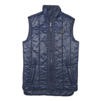 BARBOUR Womens Navy Blue Quilted Jacket S Polyester Blend Sleeveless Zip Up