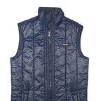 BARBOUR Womens Navy Blue Quilted Jacket S Polyester Blend Sleeveless Zip Up