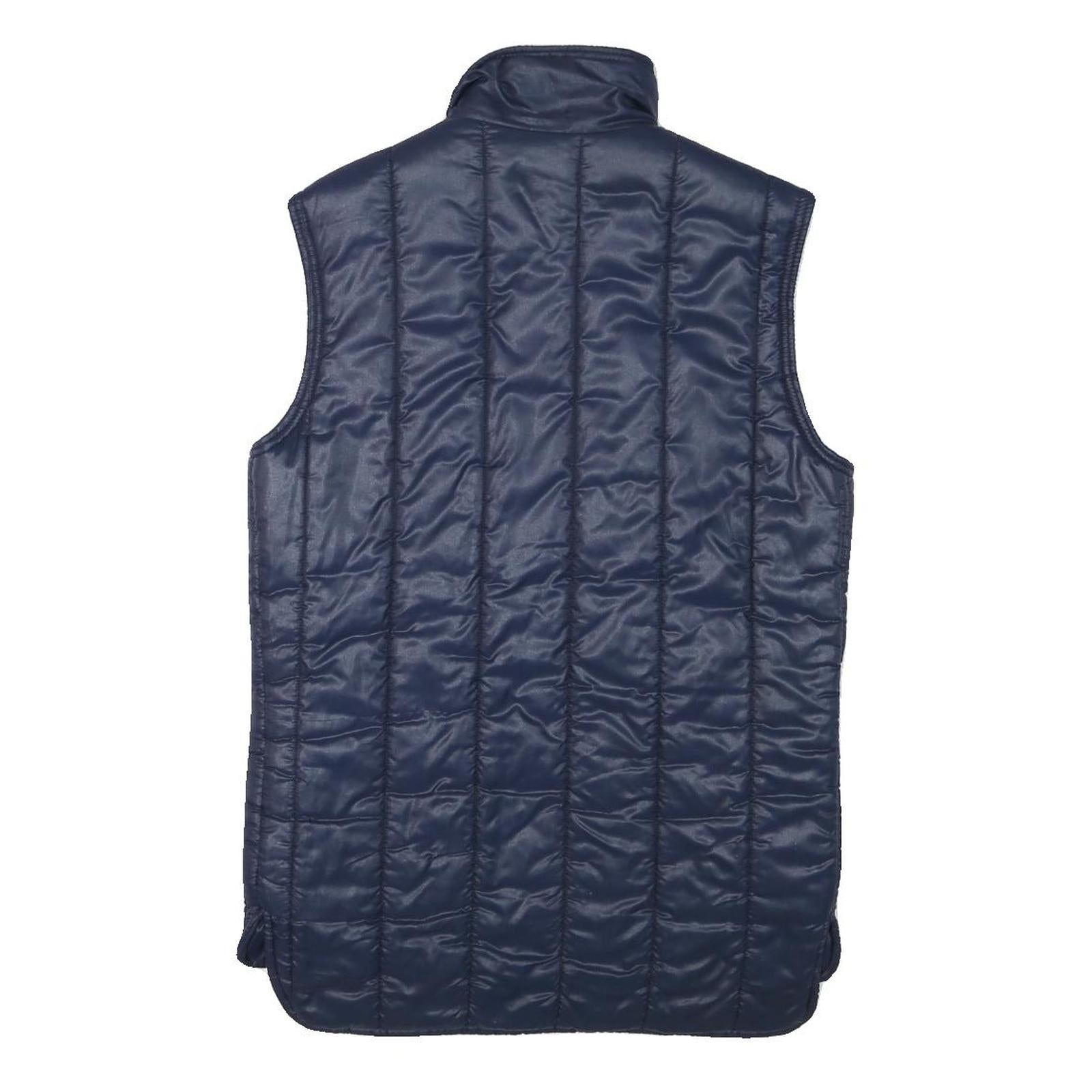 BARBOUR Womens Navy Blue Quilted Jacket S Polyester Blend Sleeveless Zip Up