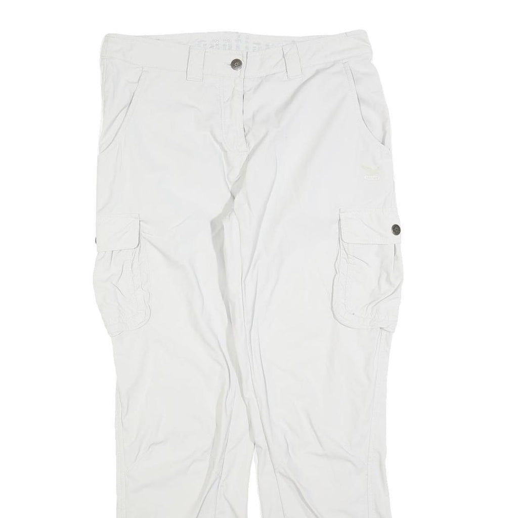 SALEWA Womens Polyester Blend White Regular Straight Trousers W30 L30