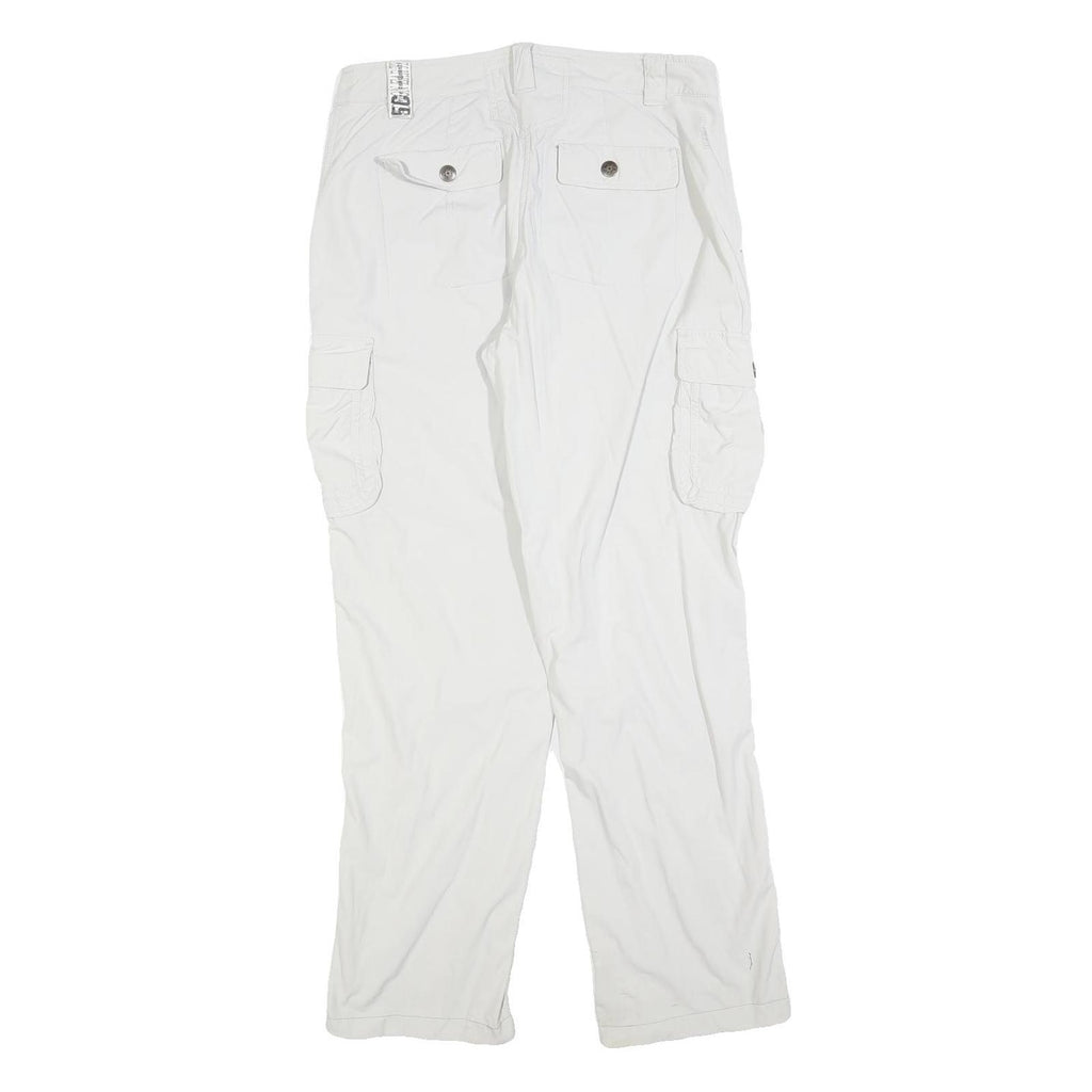 SALEWA Womens Polyester Blend White Regular Straight Trousers W30 L30