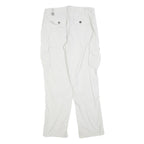 SALEWA Womens Polyester Blend White Regular Straight Trousers W30 L30