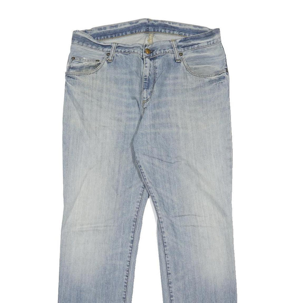 CARHARTT Mens Jeans Blue Regular Straight Denim Light W34 L32 Zip Classic Style