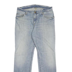 CARHARTT Mens Jeans Blue Regular Straight Denim Light W34 L32 Zip Classic Style