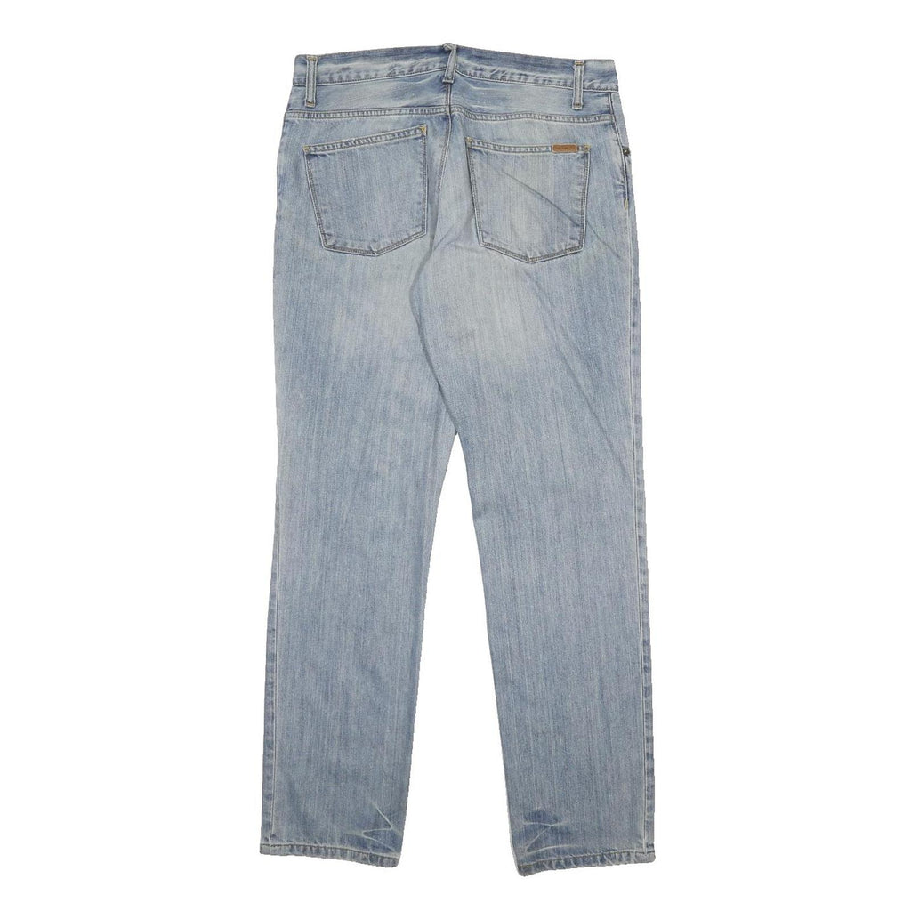 CARHARTT Mens Jeans Blue Regular Straight Denim Light W34 L32 Zip Classic Style