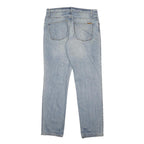 CARHARTT Mens Jeans Blue Regular Straight Denim Light W34 L32 Zip Classic Style