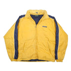 DIADORA Mens Yellow & Navy Blue Track Jacket M Polyamide Plain Zip Athletic
