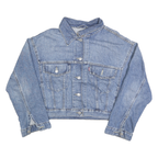 LEVI'S Womens Blue Denim Jacket M Cotton Classic Button Closure Casual Denim