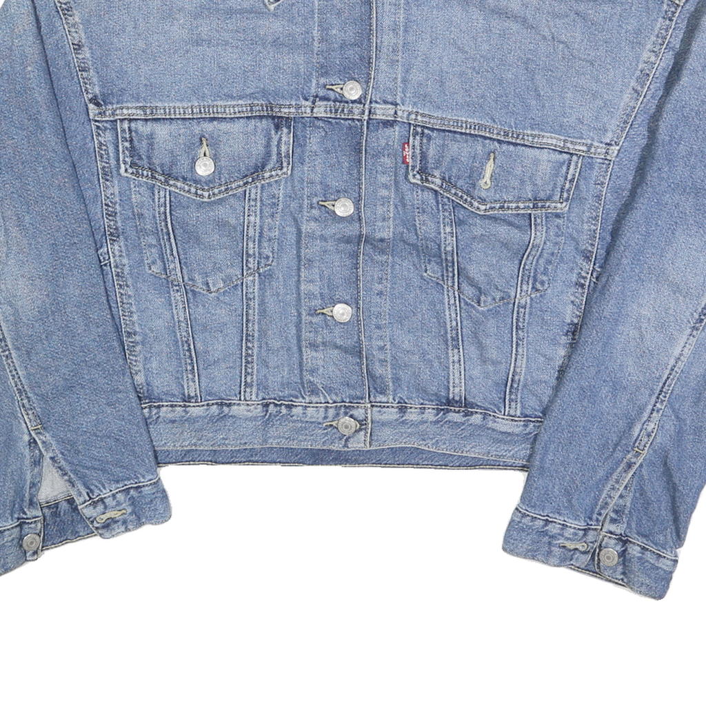LEVI'S Womens Blue Denim Jacket M Cotton Classic Button Closure Casual Denim