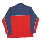 AP ACTION Mens Blue & Red Logo Quarter Zip Patterned Jumper M Polyester Racing