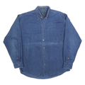 CLUB ROOM Mens Blue Denim Shirt M Casual Button-Down Long Sleeve Cotton