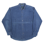 CLUB ROOM Mens Blue Denim Shirt M Casual Button-Down Long Sleeve Cotton