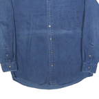 CLUB ROOM Mens Blue Denim Shirt M Casual Button-Down Long Sleeve Cotton