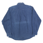 CLUB ROOM Mens Blue Denim Shirt M Casual Button-Down Long Sleeve Cotton
