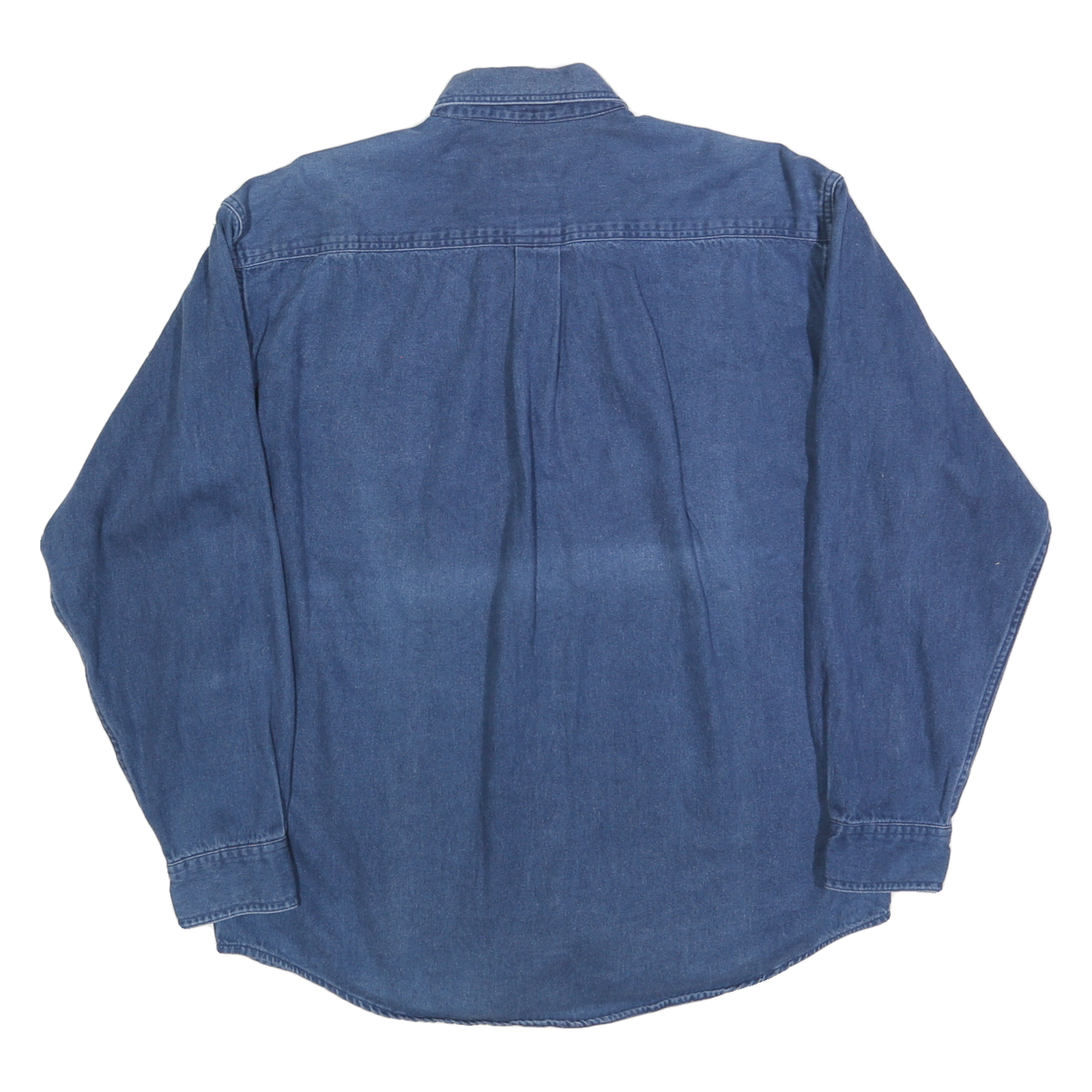 CLUB ROOM Mens Blue Denim Shirt M Casual Button-Down Long Sleeve Cotton