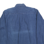 CLUB ROOM Mens Blue Denim Shirt M Casual Button-Down Long Sleeve Cotton